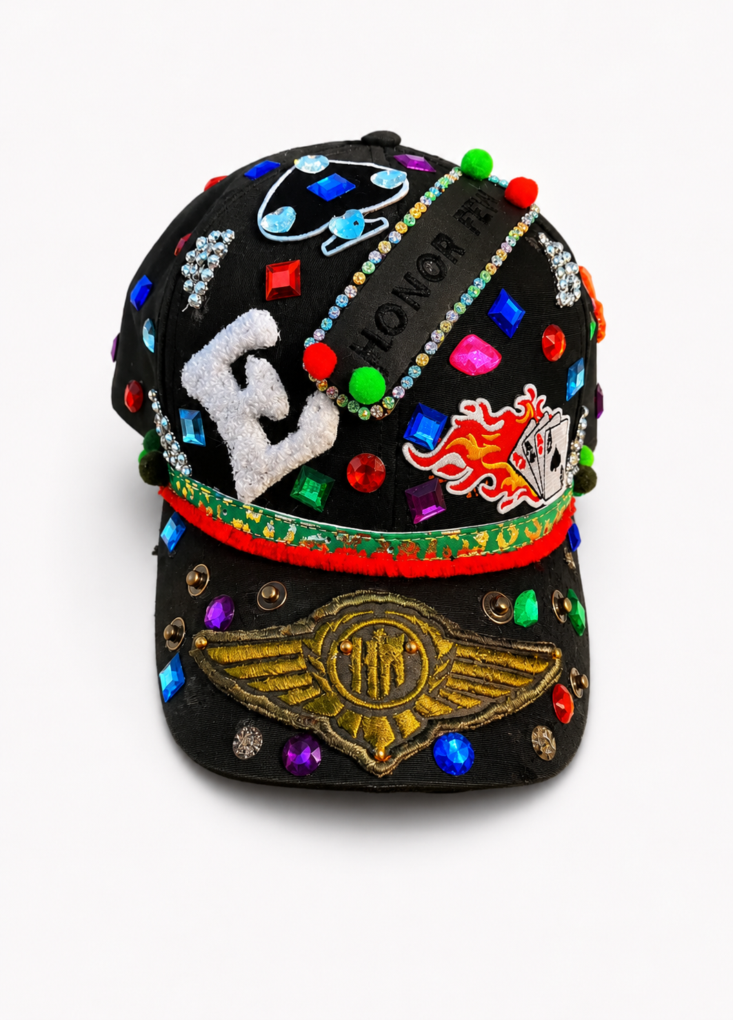 CUSTOM HANDMADE  BLACK CAP
