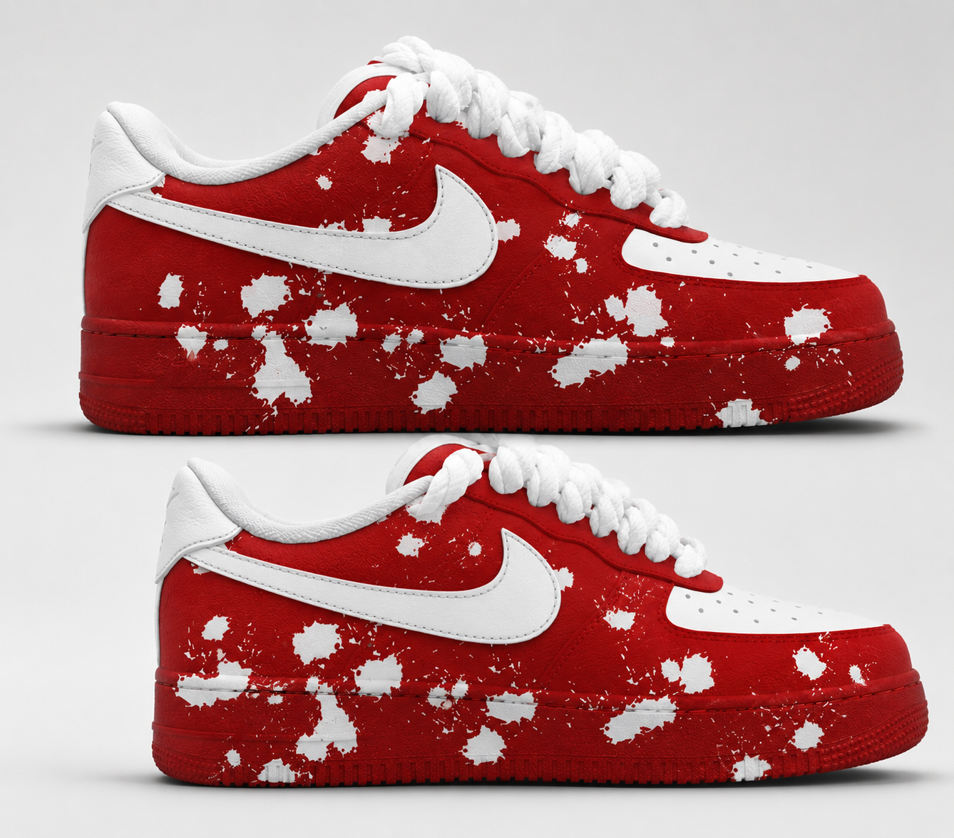 RED AND WHITE JUST FOR U CUSTOM AF1
