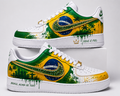 CUSTOM AF1 BRAZILIAN FLAG WITH FLORALS DETAILS - WC EDITION